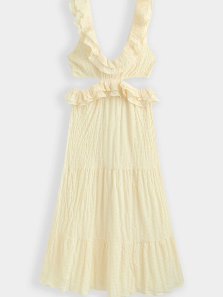Lila Cut Out Maxi Dress - Lemon