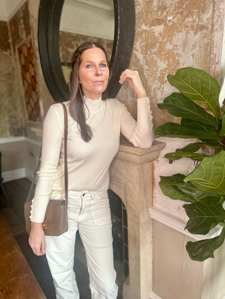Claire Turtle Neck Knit - Cream