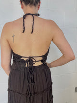 Gigi Open Back Top - Chocolate