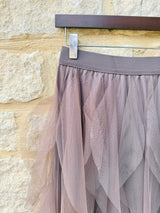 Rosalie Tulle Midi Skirt - Heather