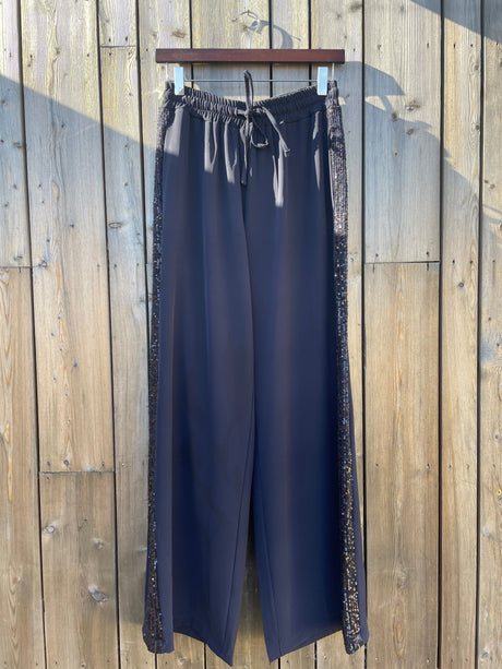 Tempest Pant - Navy With Navy Sequin
