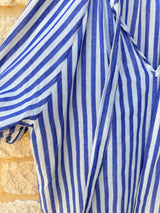 Thea Stripe Blouse - Blue