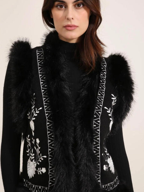 Noah Knitted Gilet - Black
