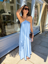Lottie Beaded Maxi Dress - Sky