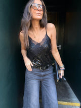 Harley Sequin Camisole Chocolate