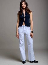 Crush Wide Leg - White Wash