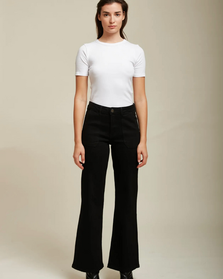 Crush Wide Leg - Black