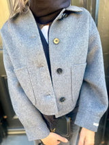 Reece Cropped Jacket - Grey