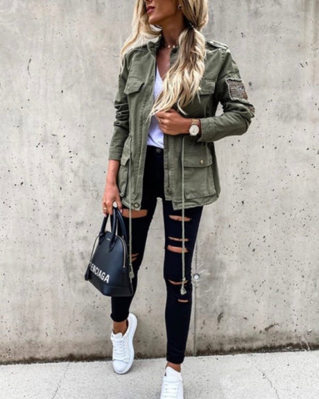 Niko Cargo Jacket Khaki