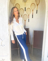 Camille Satin Shirt White