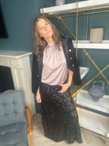 Sequin Skirt All Black