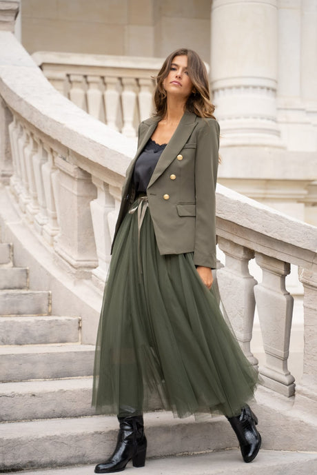 Tessa Tulle Skirt Forest Green
