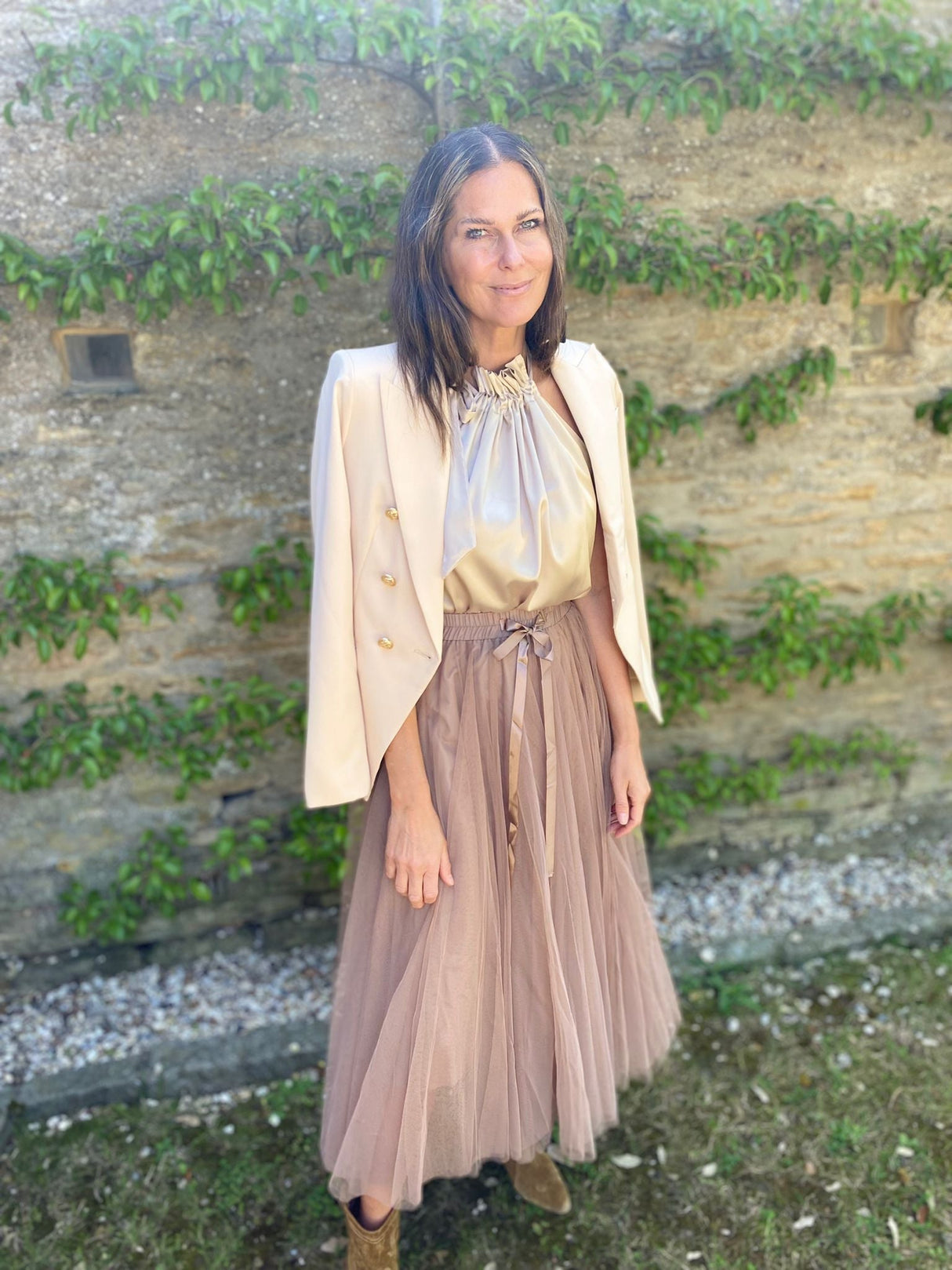 Tessa Tulle Skirt Camel